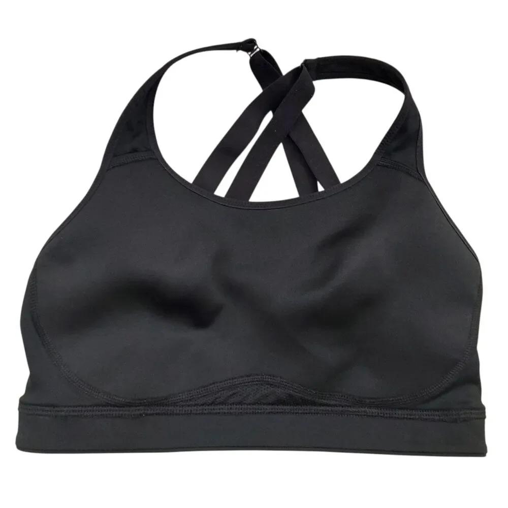 Nike Sports Bra Womens Medium Black Impact High-Support Compression Dri-FIT